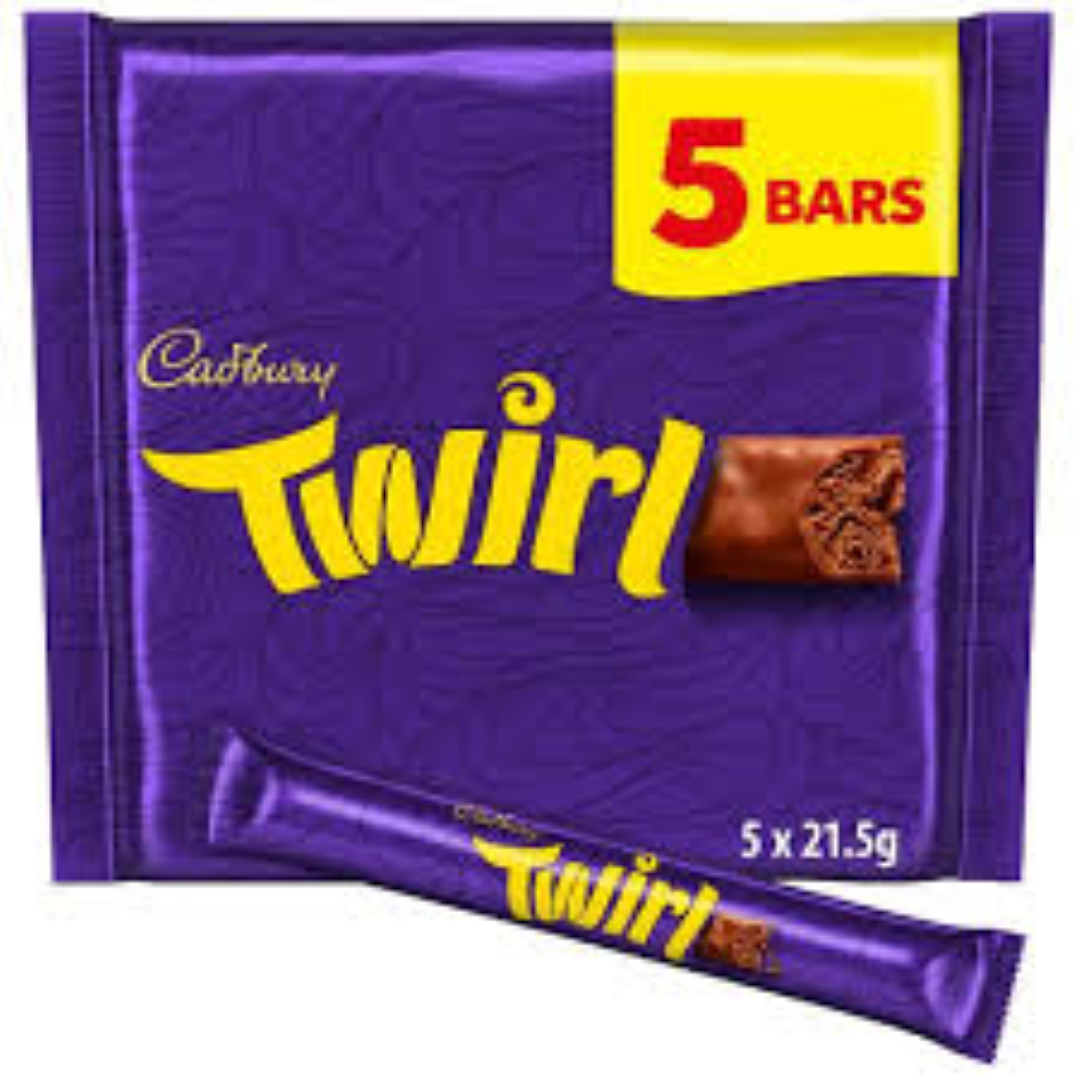 CADBURY TWIRL 5 PACK 107.5G
